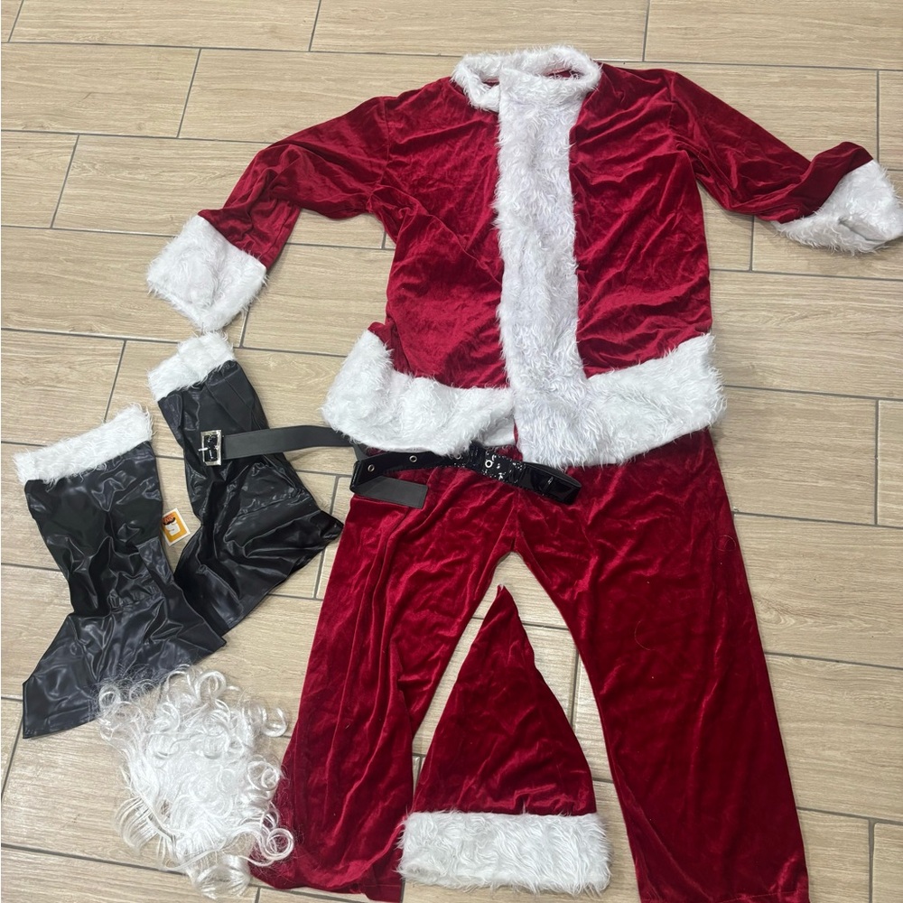 Kids Santa Costume Set - Red and White